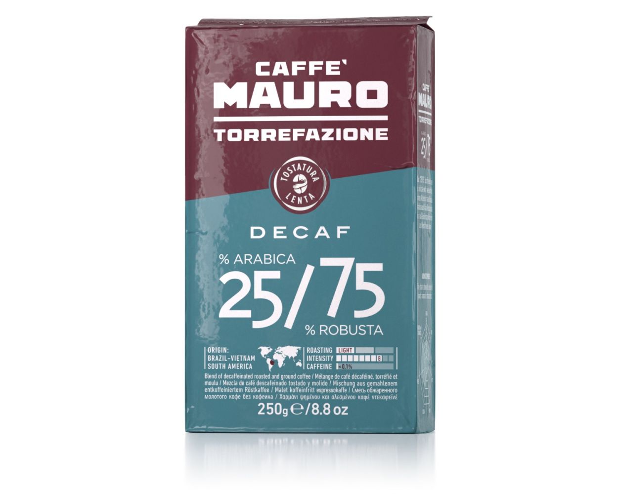 Caffè Mauro - Decaf 25/75 250 gr. gemahlen