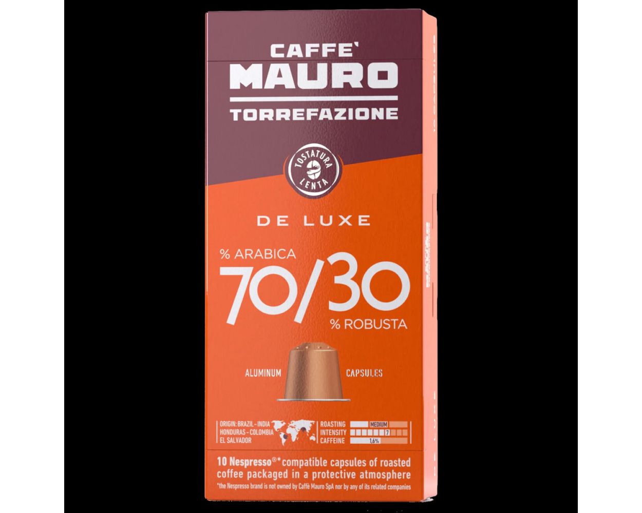 Caffe Mauro De Luxe 70/30 Kapseln Nespresso© Kompatibel