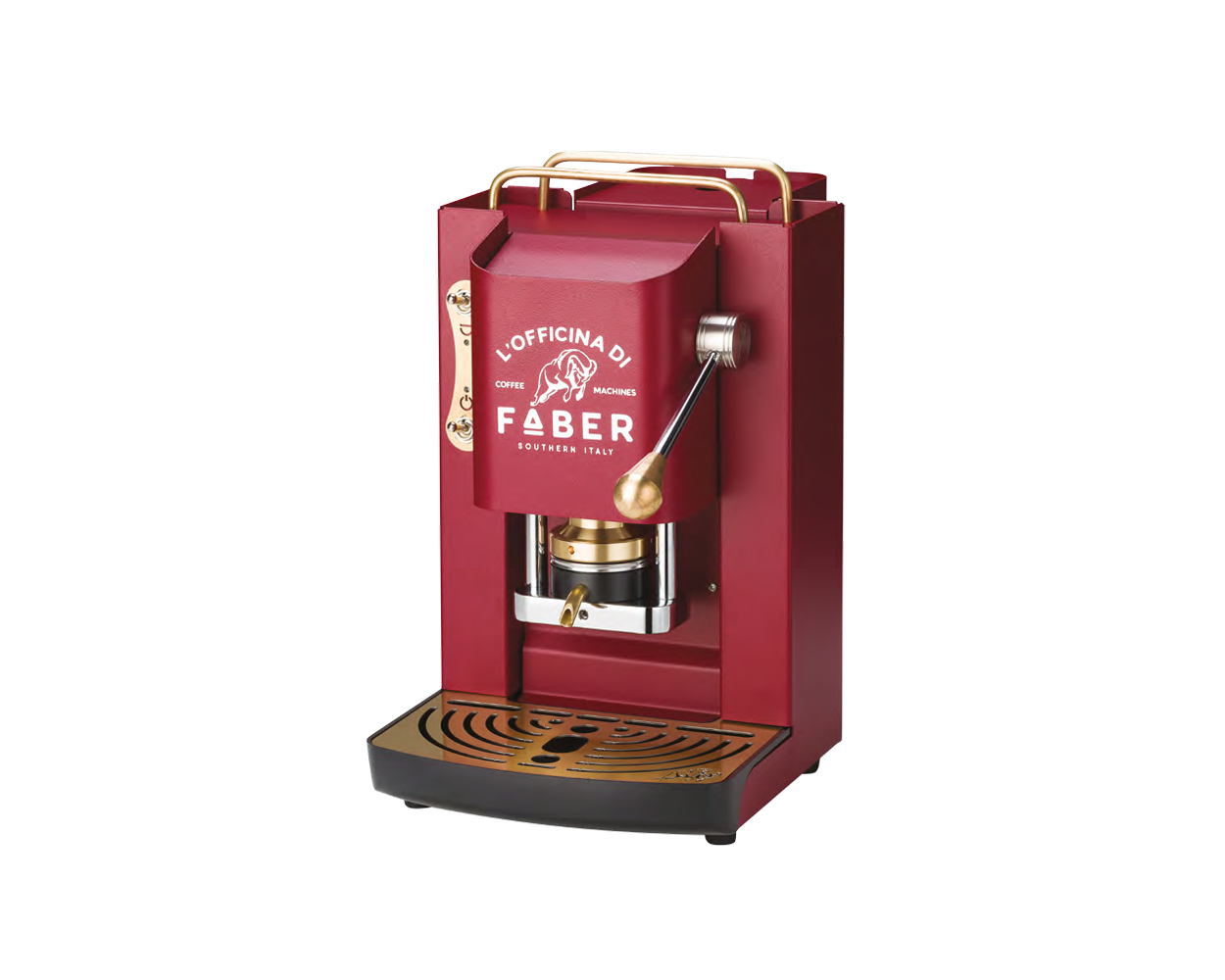 Officina di Faber Pro Deluxe Basic Kaffeemaschine Cherry Red